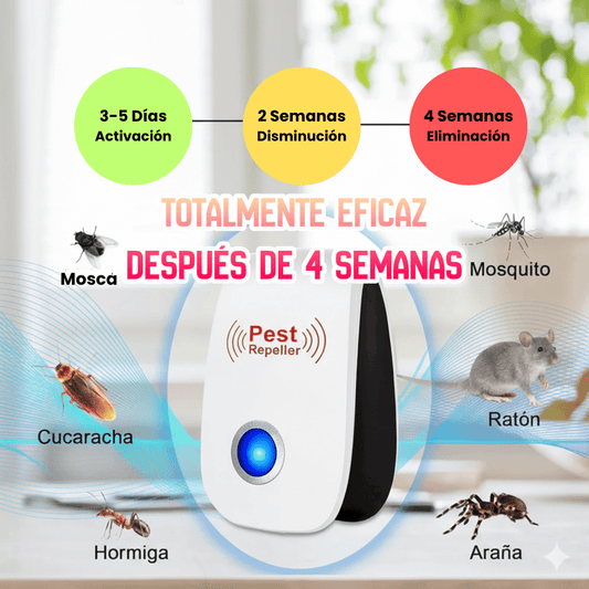Repelente Ultrasónico para Plagas - Hogar seguro, silencioso y sin químicos