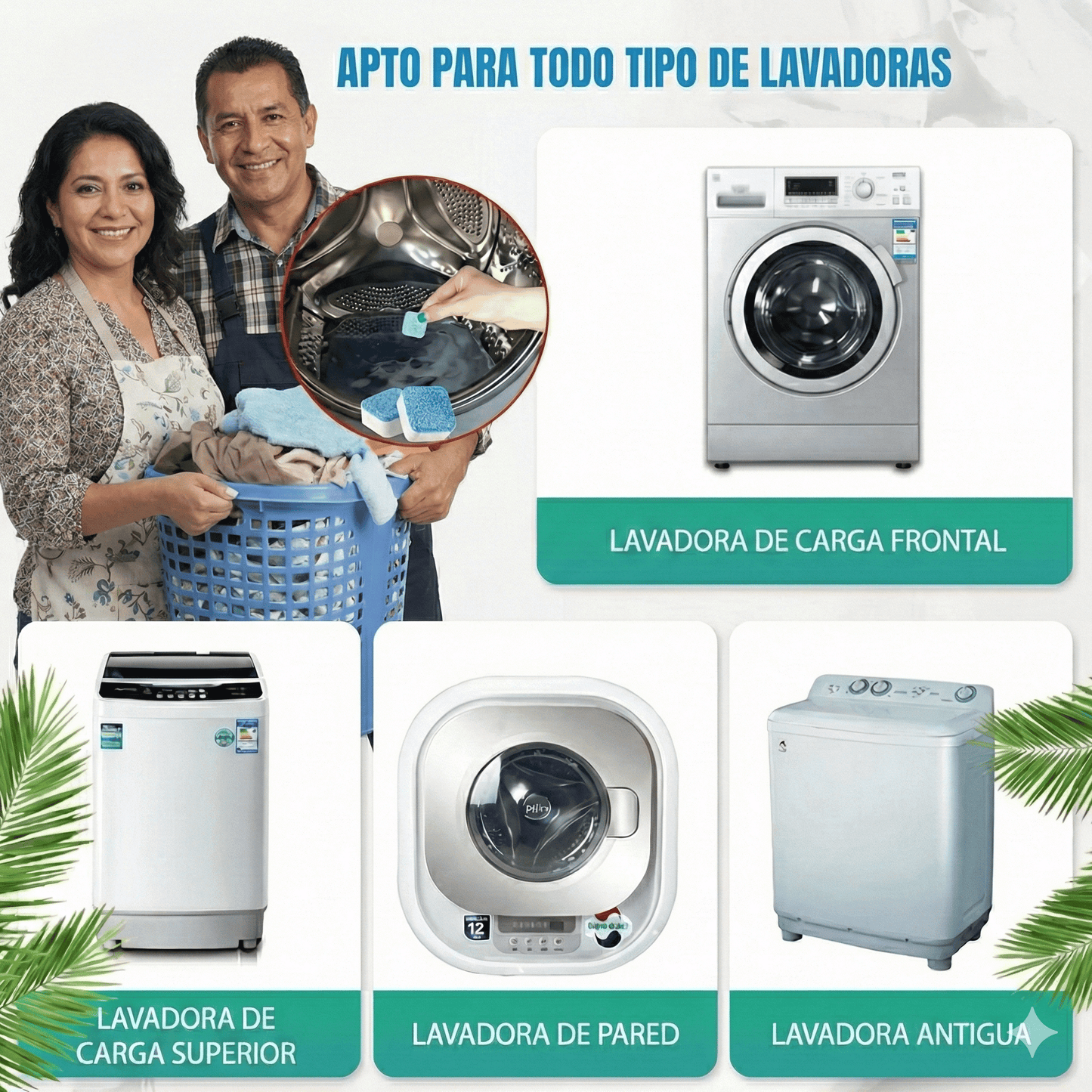 Pastillas Limpia Lavadora – Elimina Malos Olores