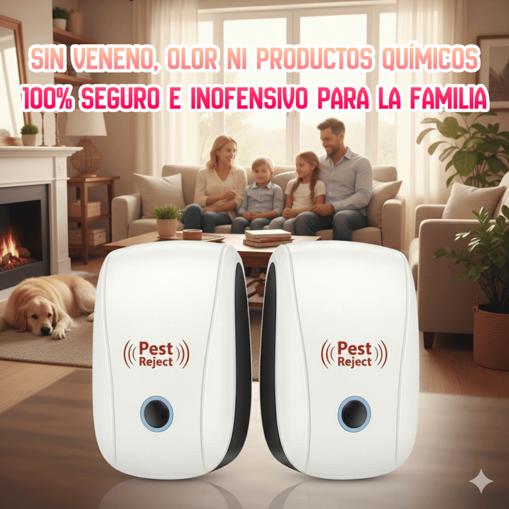Repelente Ultrasónico para Plagas - Hogar seguro, silencioso y sin químicos