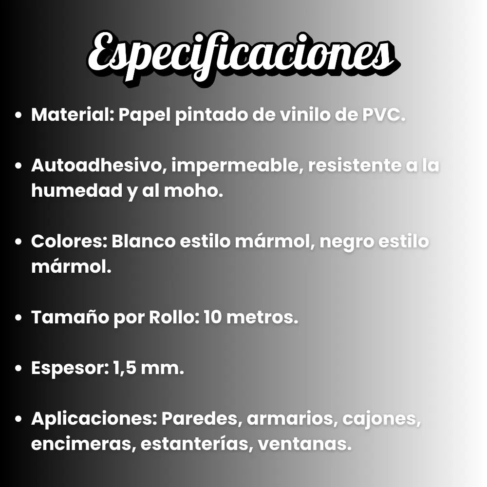 Papel Adhesivo Tipo Mármol - Renueva tu hogar sin gastar de más