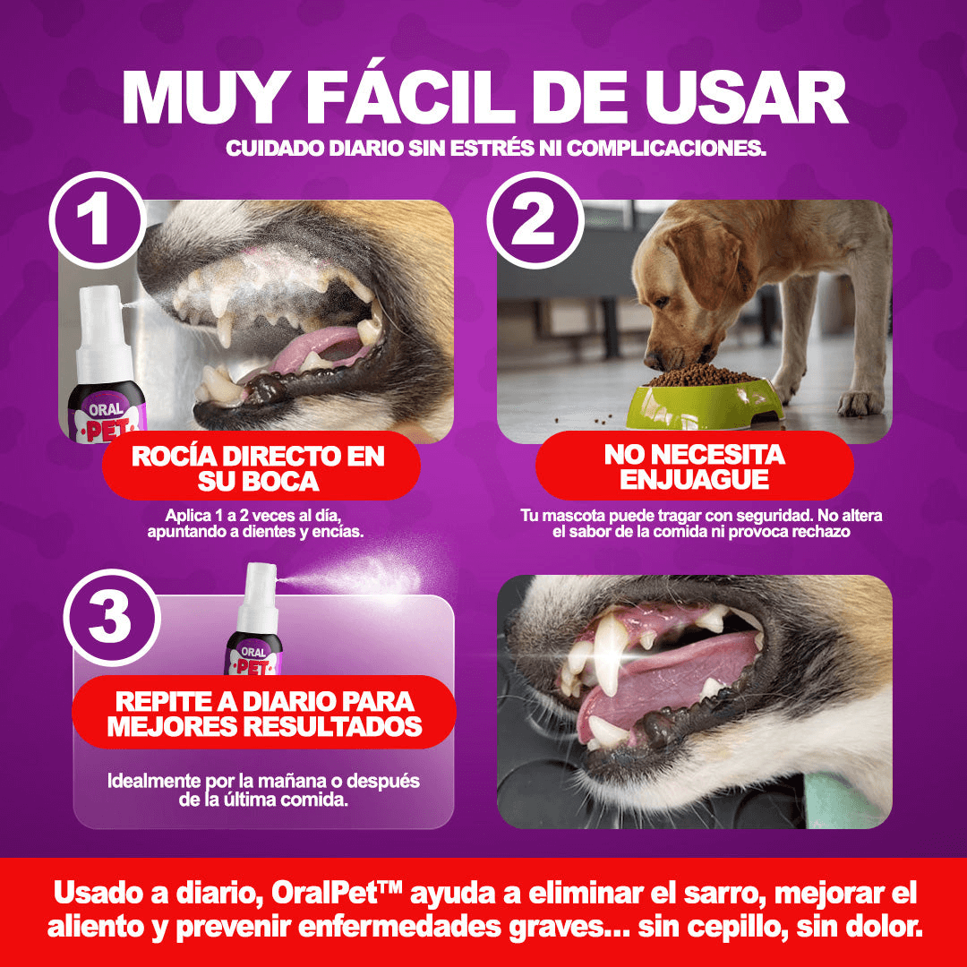 OralPet® Spray de Salud Dental para Perros y Gatos