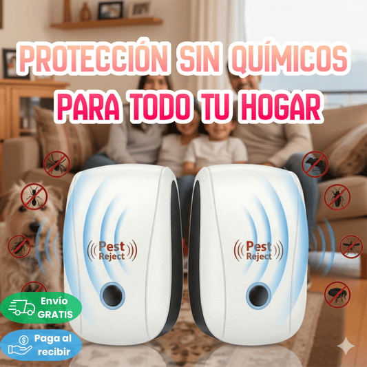 Repelente Ultrasónico para Plagas - Hogar seguro, silencioso y sin químicos