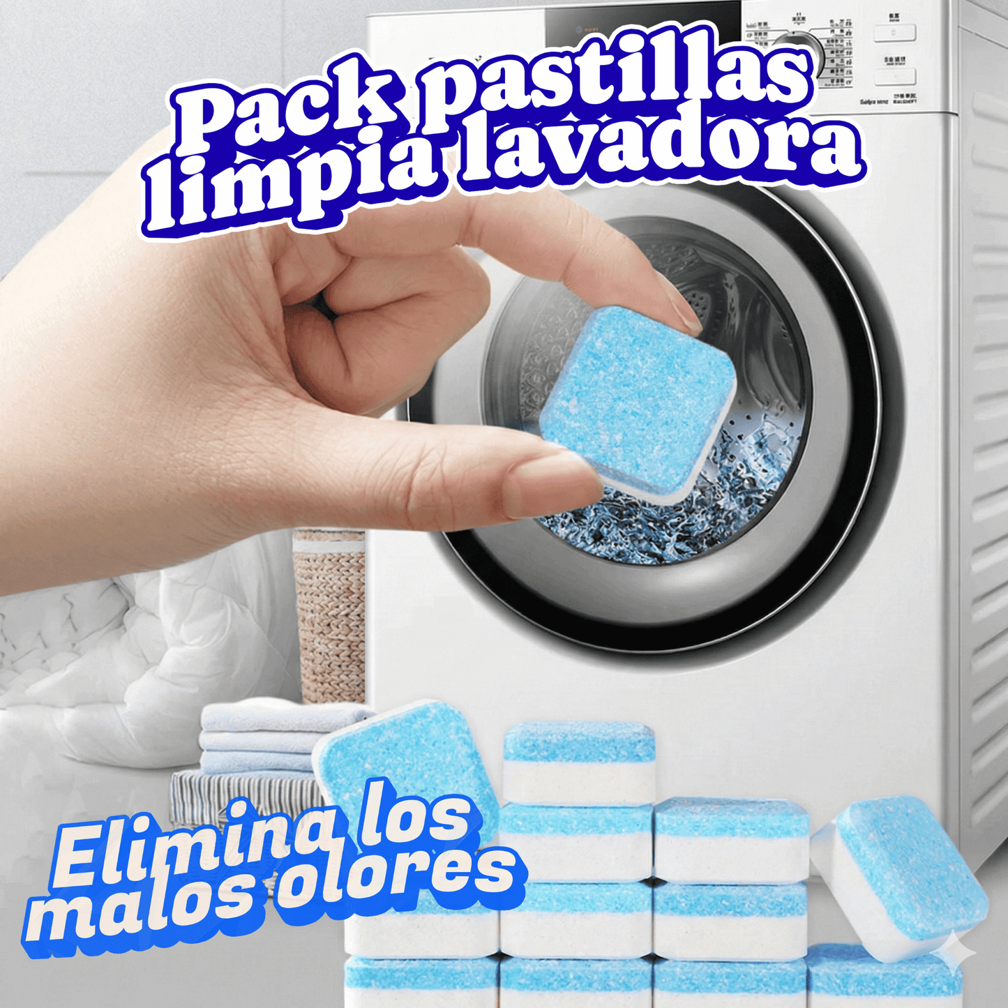 Pastillas Limpia Lavadora – Elimina Malos Olores