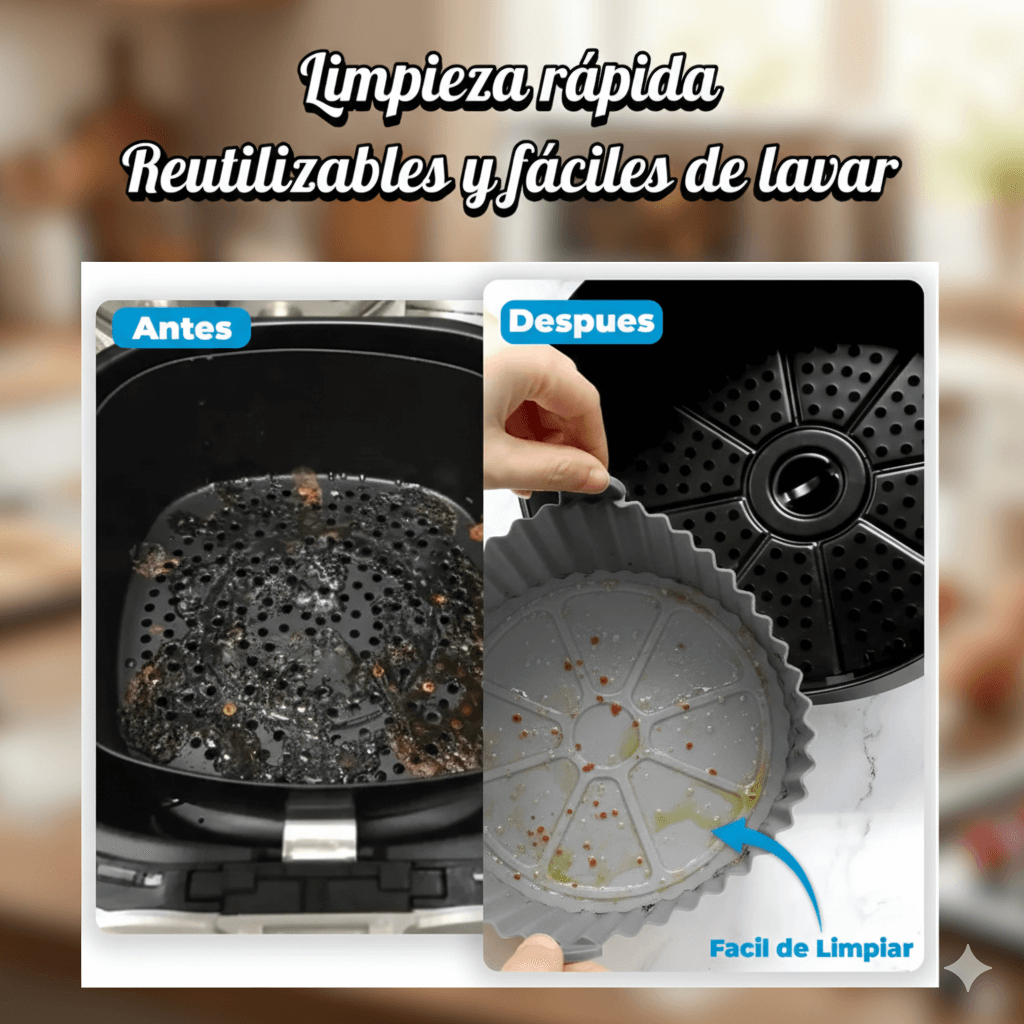 Kit 6 Moldes de Silicona - Mantén tu Freidora de Aire Siempre Limpia