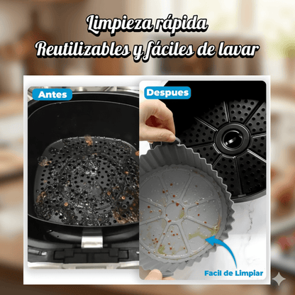 Kit 6 Moldes de Silicona - Mantén tu Freidora de Aire Siempre Limpia