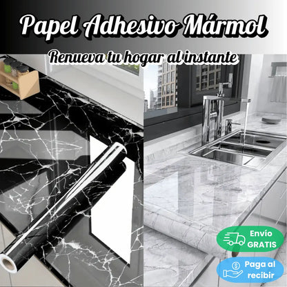 Papel Adhesivo Tipo Mármol - Renueva tu hogar sin gastar de más