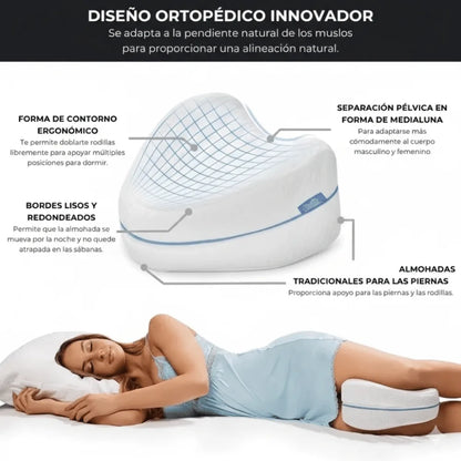 Cojín Ortopédico para Piernas – Mejora la postura al dormir y reduce la presión en caderas y rodillas