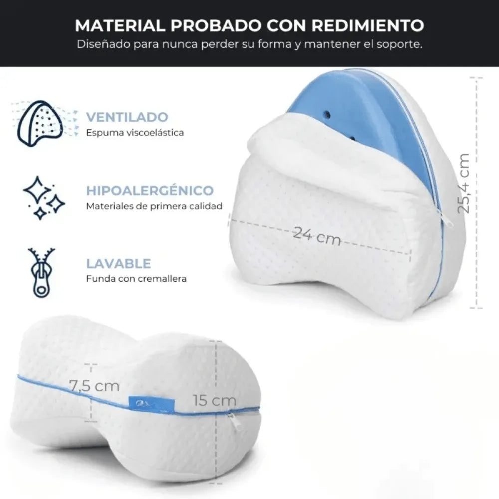 Cojín Ortopédico para Piernas – Mejora la postura al dormir y reduce la presión en caderas y rodillas