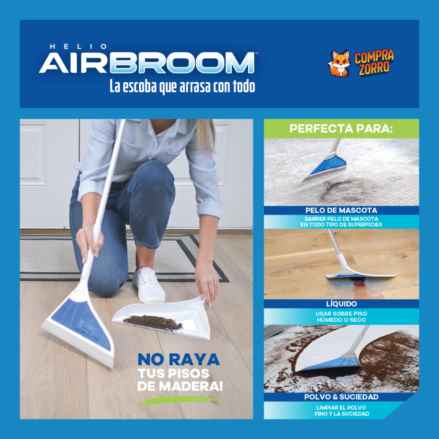 Helio AirBroom™ - Kit para limpieza en una sola pasada